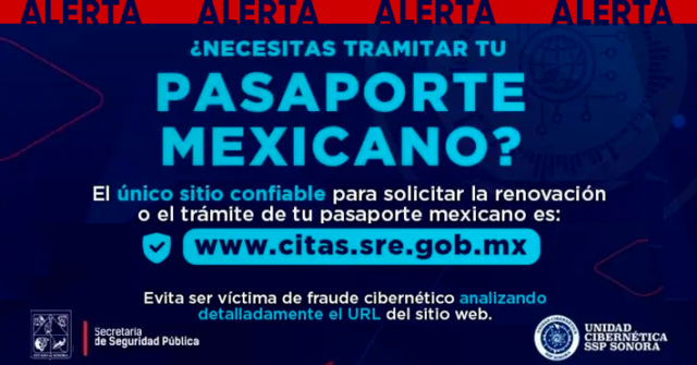 Estafan a guaymenses al intentar tramitar el pasaporte mexicano en línea