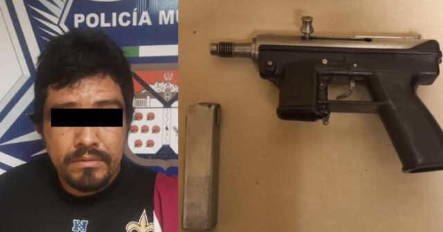 Capturan a un hombre con un arma de fuego tipo Uzi y droga en la colonia Jacinto López