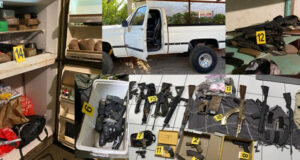 "Revientan" casa de seguridad y aseguran armas, equipo táctico y dos vehículo en Hermosillo