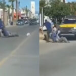 arrastran a ladrón