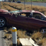 Se registra aparatosa volcadura en el tramo carretero Guaymas-Hermosillo