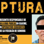Detienen a presunto homicida y feminicida en Cajeme