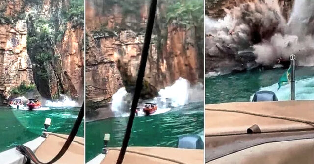 Derrumbe en cañón cae encima de embarcaciones y mata al menos a seis turistas