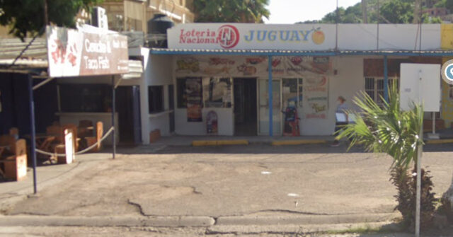 Ladrón se lleva caja registradora del establecimiento de la Lotería Nacional del sector Centro de Guaymas