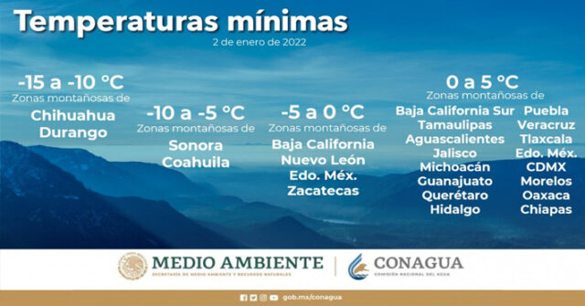 Prevén temperaturas por debajo de loas 10° centígrados para Sonora