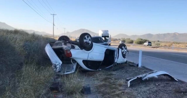 Se registra aparatoso accidente en el tramo carretero Guaymas-Hermosillo