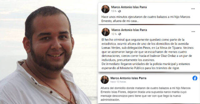 Periodista es asesinado frente a su padre y le dejan un 'narcomensaje' en Tijuana