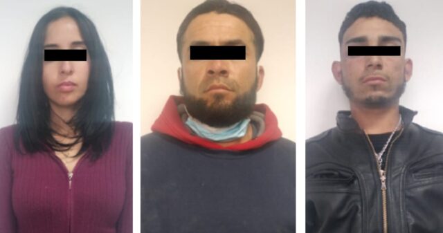 Ramón, Omar y Roxana fueron detenidos cuando portaban 223 pastillas de Fentanilo.