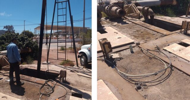 Los ladrones afectaron la instalación eléctrica del cárcamo de rebombeo de la CEA en la Unidad Deportiva.