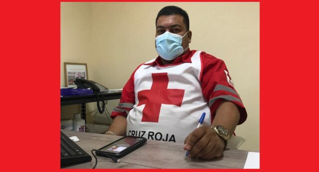 Mario Osvaldo Álvarez Foullet, coordinador de Cruz Roja en Empalme.