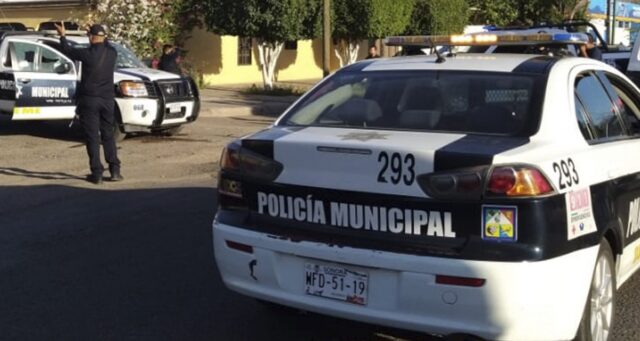 Movilización policiaca la tarde de ayer en Ciudad Obregón, tras el ataque a un médico del IMSS.