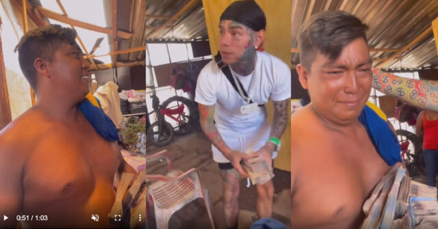 Rapero regala un millón de pesos a familia pobre de México