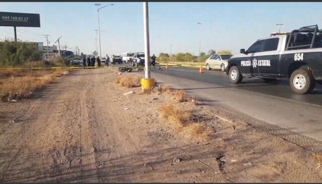 Muere motociclista al chocar contra auto en Cajeme