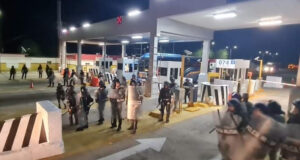 Evita Guardia Nacional la toma de caseta de cobro en Hermosillo