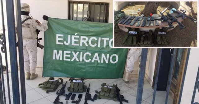 Militares aseguran armamento en el municipio de Pitiquito