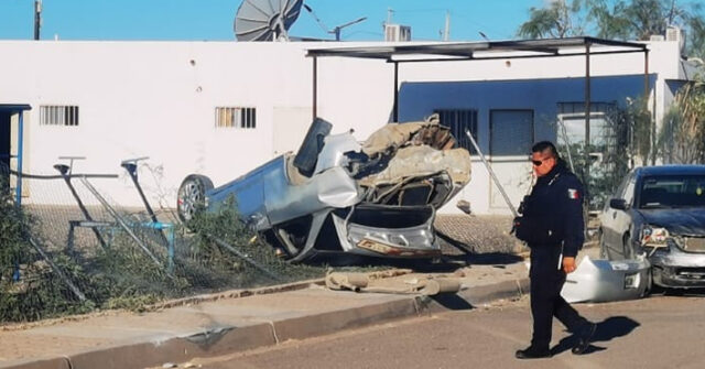 Fatal accidente deja una mujer muerta frente al cuartel de la GN en Caborca