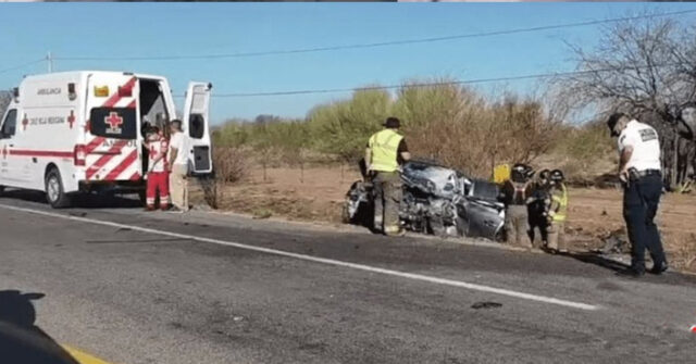 Brutal accidente deja una persona sin vida en la carretera Hermosillo - Bahía de Kino