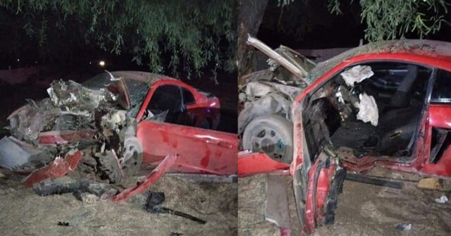 Conductor se debate entre la vida y la muerte tras sufrir accidente en el Valle de Guaymas.