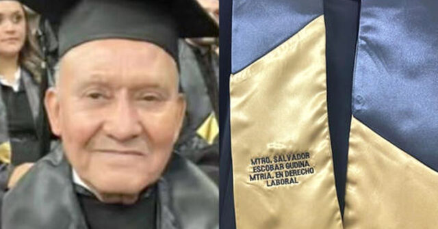 Abuelito de 64 años se gradúa de su tercera maestría.