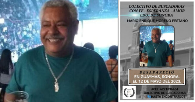 Familiares buscan a Mario Enrique que desapareció en Guaymas.