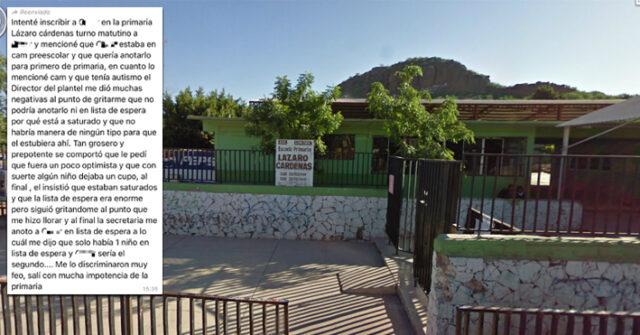 Le niegan la inscripción a niño con Autismo en la escuela Primaria Lázaro Cárdenas en Guaymas.