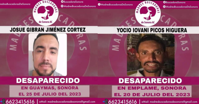 Familiares buscan Josué y Yocio que desaparecieron en la región de Guaymas y Empalme