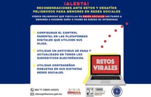 Alerta Unidad Cibernética de Sonora por retos virales peligrosos