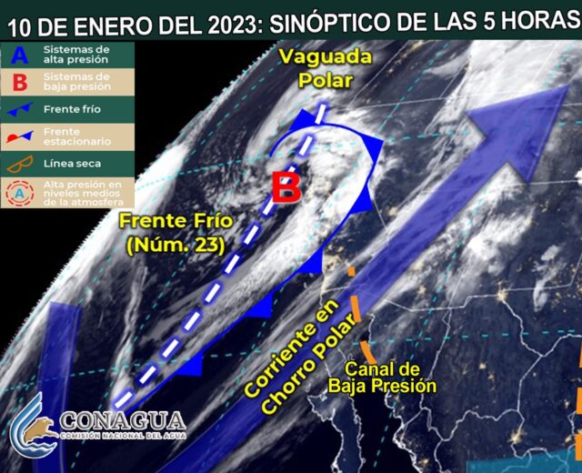 Prevén bajas temperaturas por ingreso del Frente Frío No. 23 en Sonora