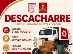 Llevarán jornada de descacharre al ejido Antonio Rosales este viernes Llevarán jornada de descacharre al ejido Antonio Rosales este viernes