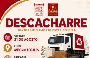 Llevarán jornada de descacharre al ejido Antonio Rosales este viernes Llevarán jornada de descacharre al ejido Antonio Rosales este viernes