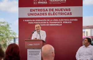 Gobernador Durazo moderniza transporte público de Hermosillo con nuevas unidades eléctricas Gobernador Durazo moderniza transporte público de Hermosillo con nuevas unidades eléctricas