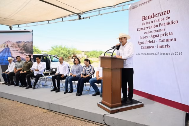 Durazo y Sheinbaum mejoran conectividad en el norte de Sonora con rehabilitación de carreteras Durazo y Sheinbaum mejoran conectividad en el norte de Sonora con rehabilitación de carreteras