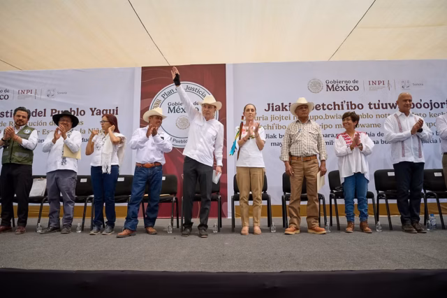 Durazo y Sheinbaum consolidan justicia histórica para el Pueblo Yaqui con más de 18 mil millones en acciones de agua, territorio y educación Durazo y Sheinbaum consolidan justicia histórica para el Pueblo Yaqui con más de 18 mil millones en acciones de agua, territorio y educación.