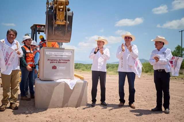 En Sonora se construye vivienda como nunca con respaldo de Sheinbaum; inicia Durazo 4 mil 600 casas en Navojoa