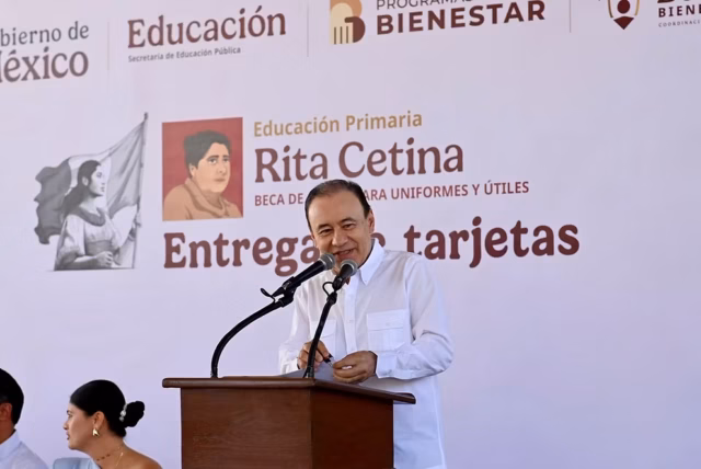 Arranca Gobernador Durazo entrega de becas Rita Cetina para alumnas y alumnos de primarias públicas