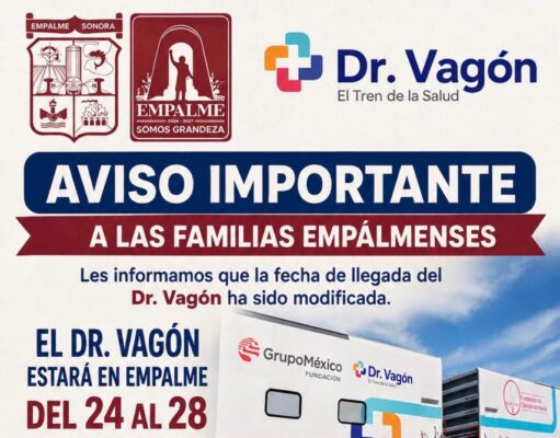 Confirman regreso del Dr. Vagón a Empalme; brindará servicios gratuitos en septiembre Confirman regreso del Dr. Vagón a Empalme; brindará servicios gratuitos en septiembre