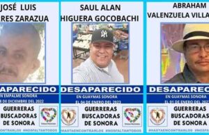 Desaparecen tres personas en la región de Guaymas y Empalme