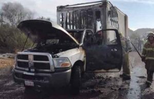 Se incendia camión de carga en el tramo carretero San José de Guaymas- San Judas Tadeo Se incendia camión de carga en el tramo carretero San José de Guaymas- San Judas Tadeo.